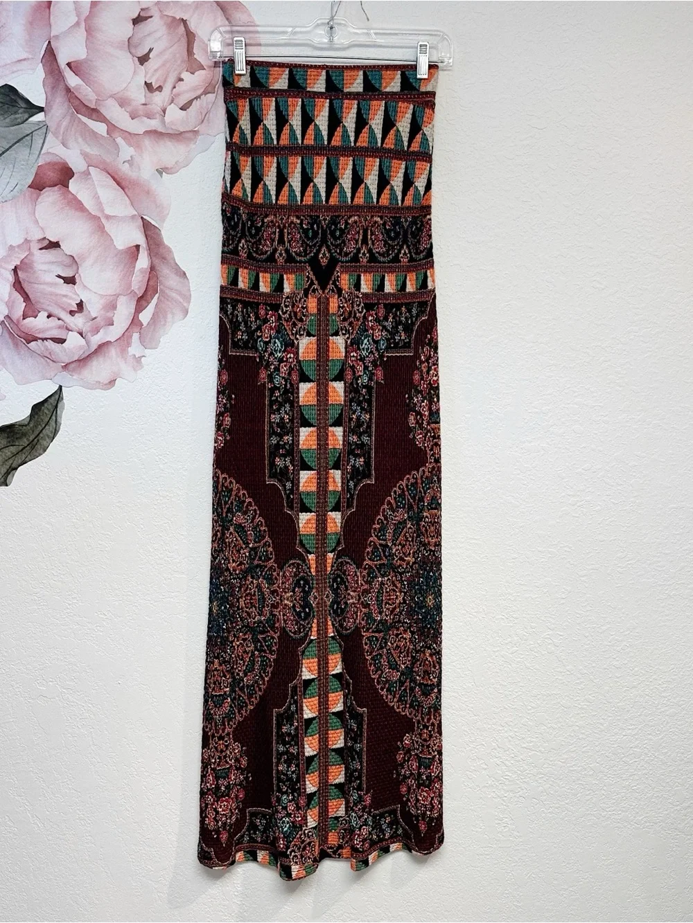 Farm Rio X Anthropologie Mixed Pattern Maxi Skirt or Dress EUC XSmall - Picture 11 of 16